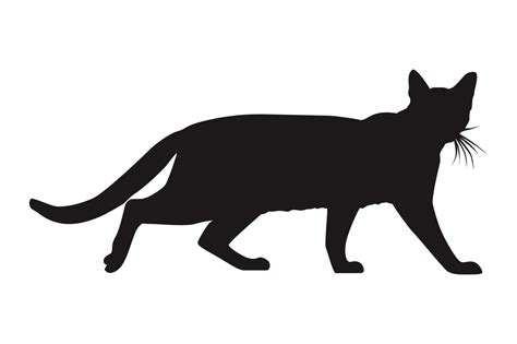 Cat Silhouette On Transparent Background Png