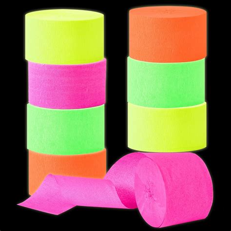 Amazon 656feet Glow In The Dark Party Supplies Neon Streamers