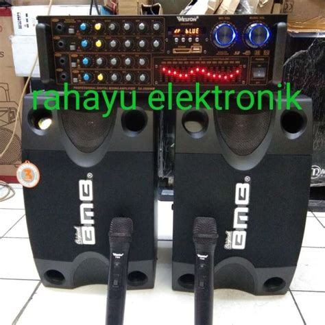 Promo PAKET SPEAKER KARAOKE BMB 8 AMPLIFIER DAN MIC WIRELESS ORIGINAL