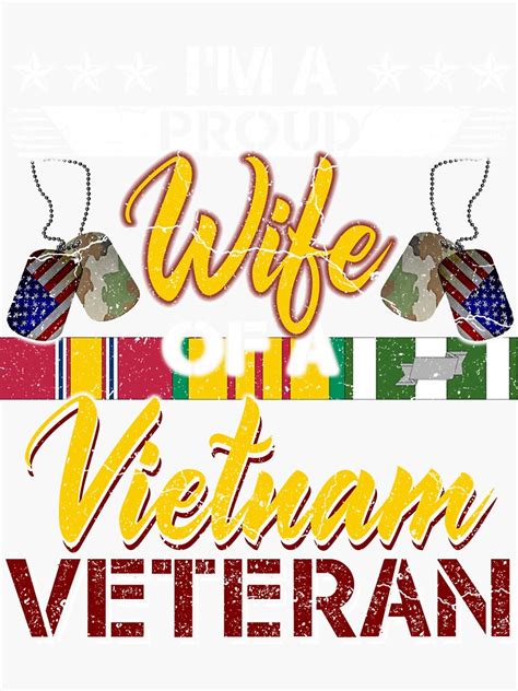 Proud Wife Of A Vietnam Veteran Sticker For Sale By BruceFaulkner