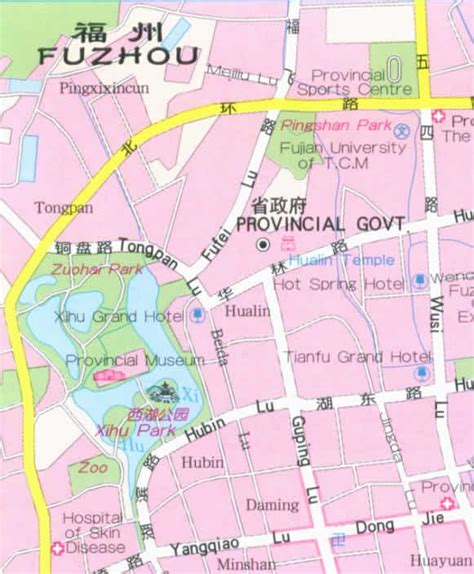 Fuzhou Map City of China | Map of China City Physical Province Regional