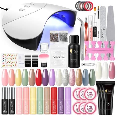 Coscelia Set De Uv Gel Couleur Kit De Nail Gel Semi Permanent Kit De