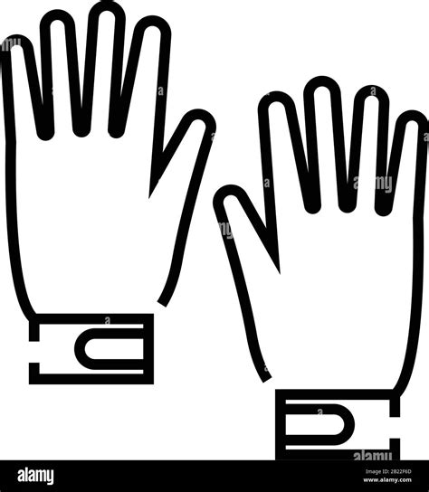 Master Gloves Line Icon Concept Sign Outline Vector Illustration