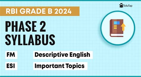 Phase Syllabus Of Rbi Grade B Esi Fm Descriptive English