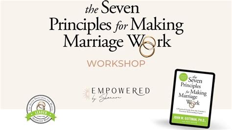 The Gottman Seven Principles For Making Marriage Work Online Workshop