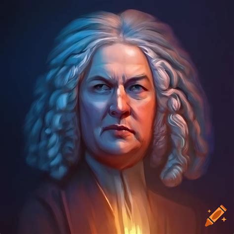 Johann Sebastian Bach Ethereal Lighting Soft Focus Highly Detailed