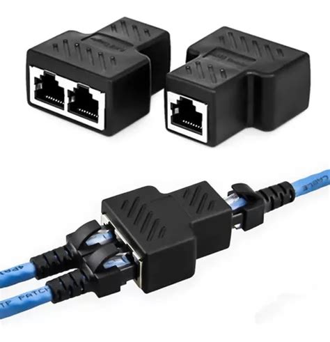 Adaptador Duplicador Para Cabo De Rede Rj45 Entradas Fêmeas