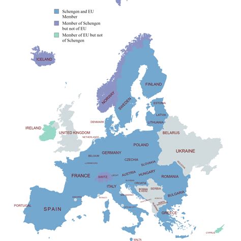 Schengen Area - List of the 29 Schengen Countries