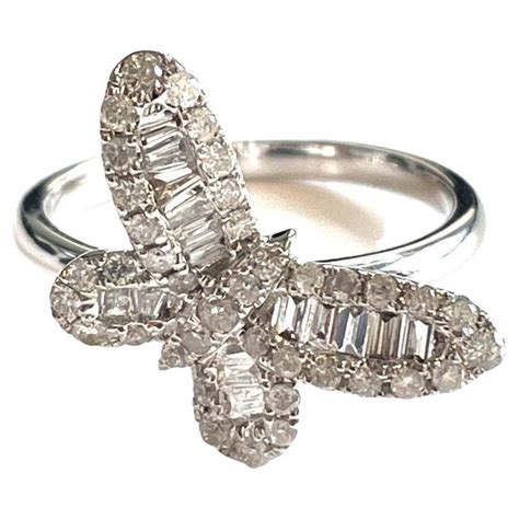 Gorgeous 14k Gold Butterfly Ring With 100 Tcw Diamonds For Sale At 1stdibs