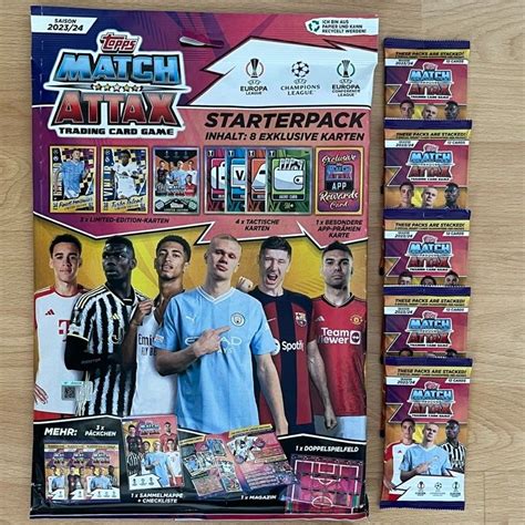 Topps Champions League Match Attax 2023 2024 Starterpack 5 Booster 23