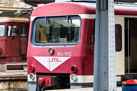 Train In Motion Or At Train Platform At Bucharest North Railway Station