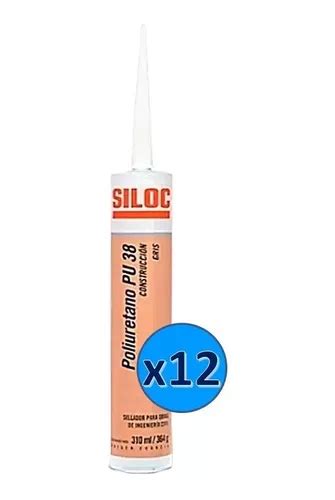 Sellador Siloc Pu 38 Juntas Grietas Poliuretano 310 Ml X12un