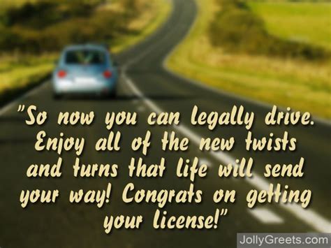 Congratulations On Your Drivers License Greeting Card Messages