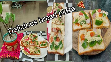 Easy And Quick Recipes With Breadbread Pizza 🍕 🍕without Ovenindian Style Pizzavlog 6 Youtube