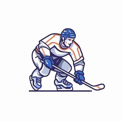 Jugador De Hockey Sobre Hielo Ilustraci N Vectorial De Un Jugador De