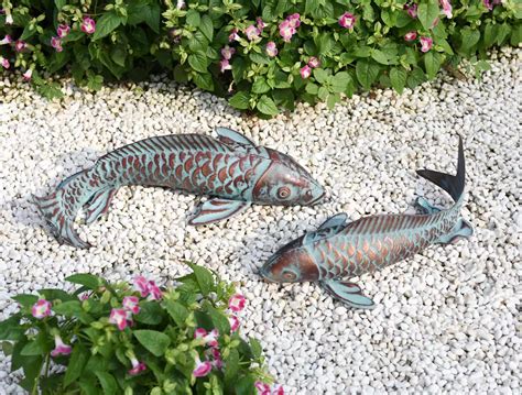 Koi Fish Concrete Garden Statues Cement Figures Patio