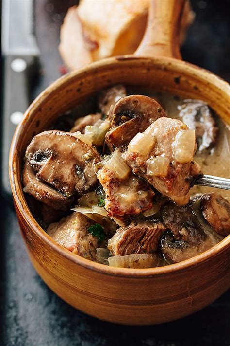 Steak and Ale Soup with Mushrooms Recipe