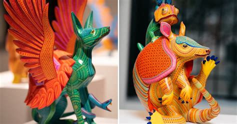 Vibrant Patterns Envelop Dozens of Mythical Animal Sculptures That ...