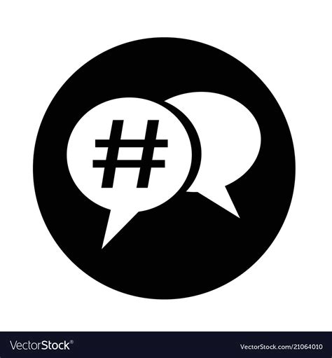Hashtag Social Media Icon Royalty Free Vector Image