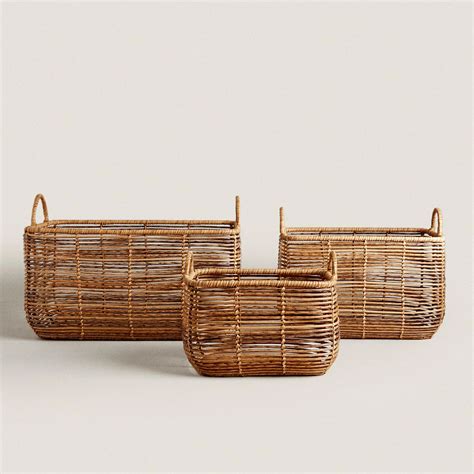 Dirrect Factory Oem Odm Rattan Baskets Homes Gardens Natural Rattan