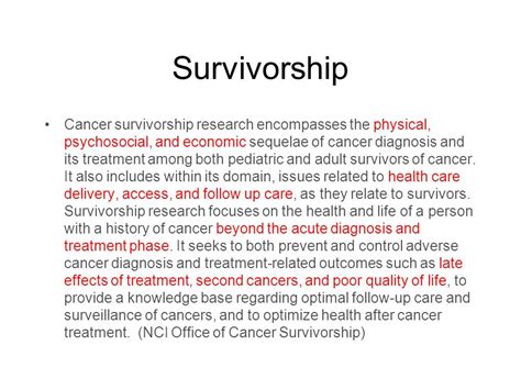 Survivorship Research Breast Oncology Program Breast Cancer From