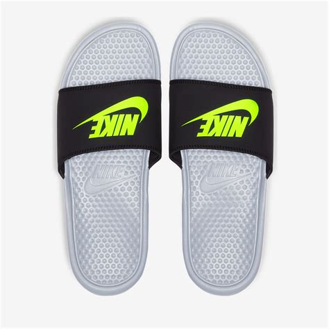 Nike Benassi Jdi Slides Wolf Grey Volt Mens Shoes Pro Direct Running