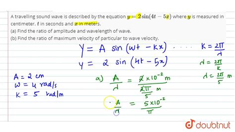 Equations For Sound Waves