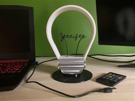 Personalized Headphone Stand Led Light Great Addition For Etsy