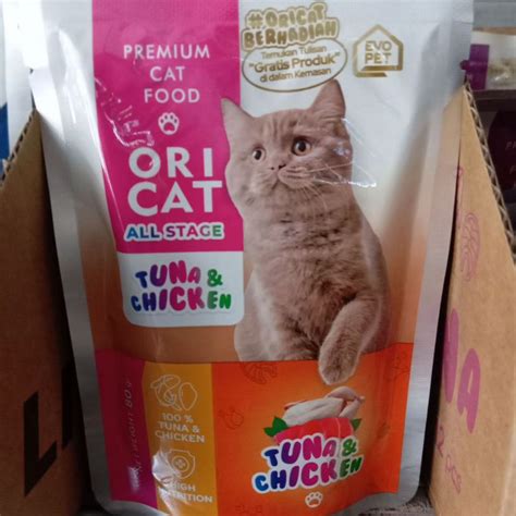 Jual Oricat Pouch Tuna Chicken Wet Food Makanan Basah Kucing 80gr ORI