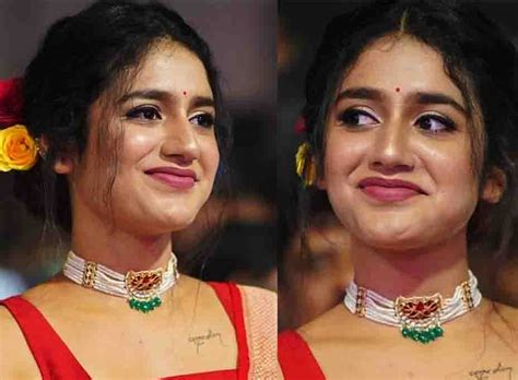 Priya Prakash Varrier Hot In Sleeveless Red Dress Filmy