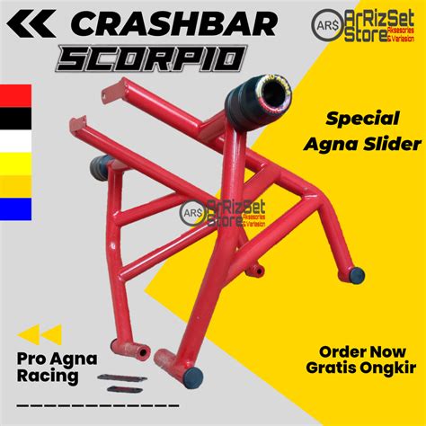 Crashbar Tubular New SCORPIO Z Plus Jalu Slider Agna Full Hitam