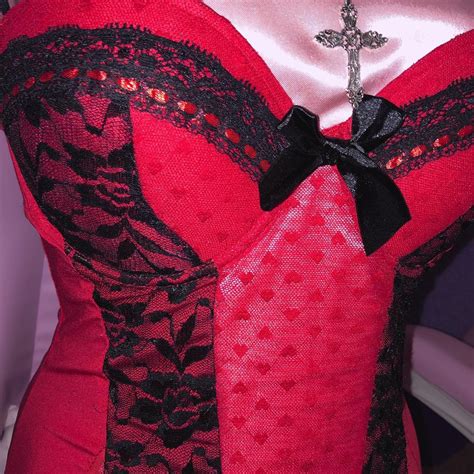 Super Cute Red And Black Lingerie Top This Reminds Depop