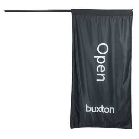 Buxton Open Black Flag Pole Kit Real Estate Flags