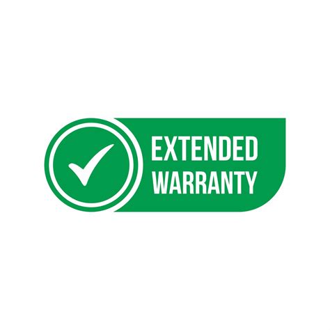 Extended Warranty Label Or Sticker Badge Icon Stamp Vector Stock