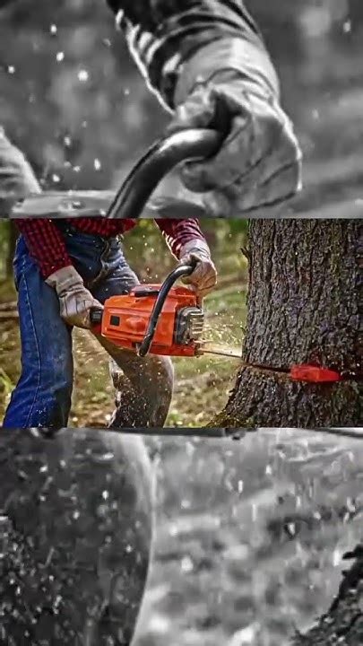 Slow Motion Memotong Pohon Treechainsaw Shortsstatisfying Youtube