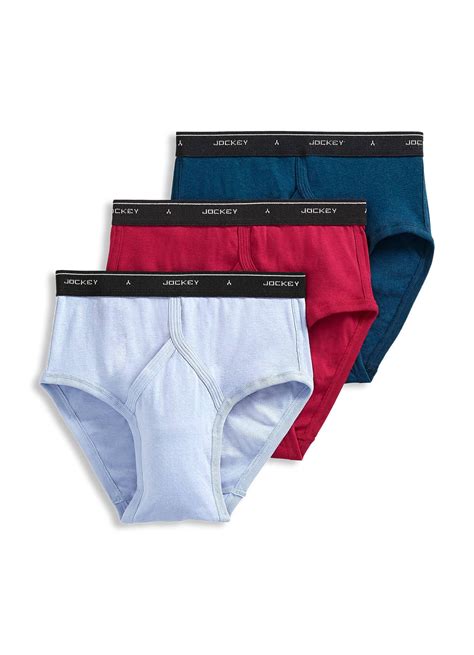 Jockey Mens Classic Low Rise Brief Pack Underwear Briefs Cotton