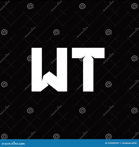 W T Letra Monograma Estilo Inicial Logo Plantilla Stock De Ilustración