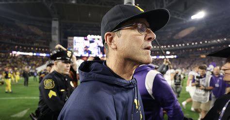 Michigan Football Coach Jim Harbaugh Panthers Have Conversation About