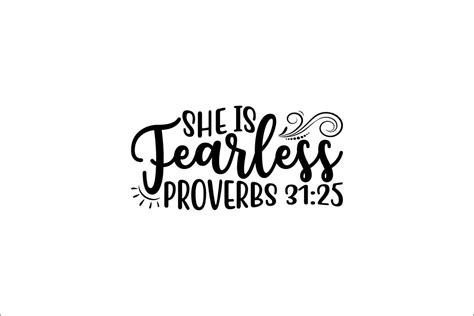 She Is Fearless Proverbs 31 25 Graphic By Lakshmi6157 · Creative Fabrica