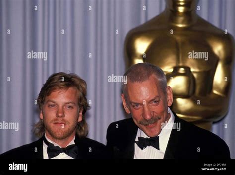 Mar 21 2006 Kiefer Sutherland And Father Donald03 1989 Stock