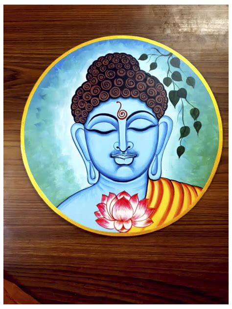 Gautam Buddha Painting Mdf Wood By Jagriti Bhardwaj Exotic India Art