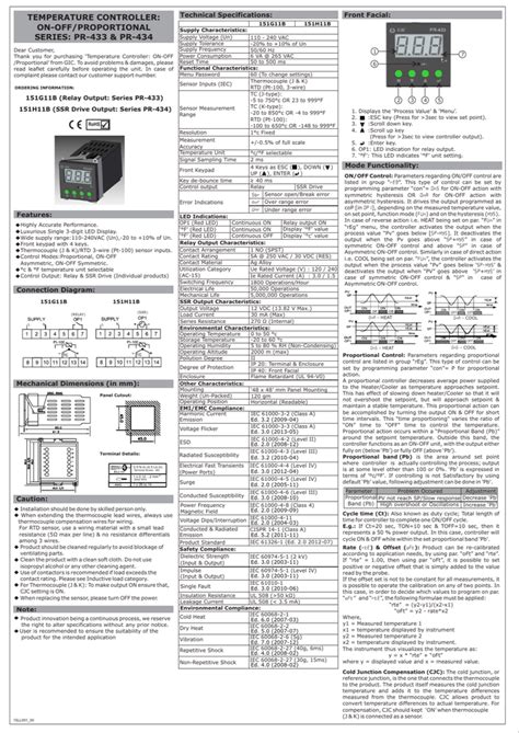 GIC PR43 PID On Off Temperature Controller At Rs 750 Piece In Chennai