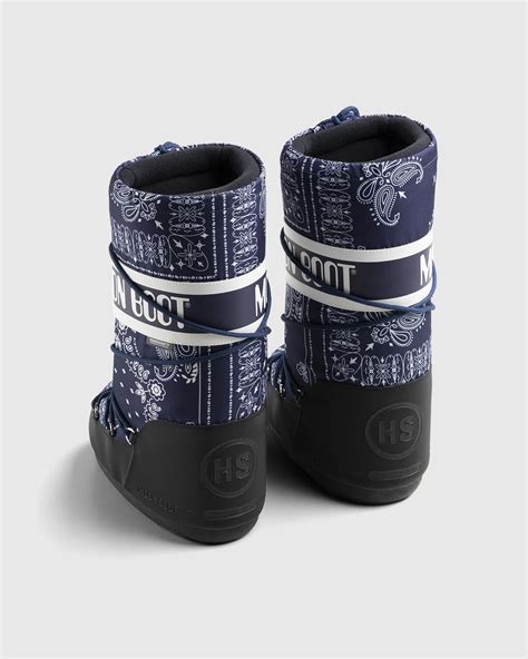 Moon Boot X Highsnobiety Icon Boot Bandana Blue Highsnobiety Shop