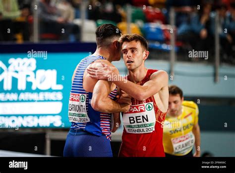 Istanbul Turkey 4 March 2023 Adrian Ben Of Spain Reacts In 800m Men