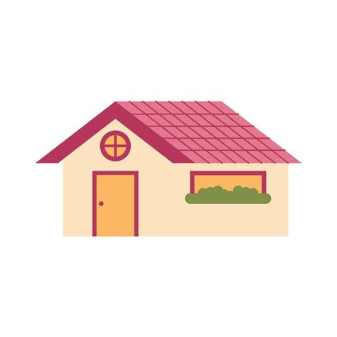 simple house vector flat style modern building  vector art