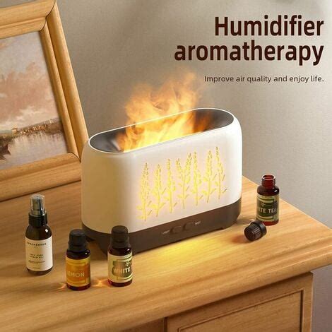 Humidificateur Ultrasons Ml Avec Effet Flamme Diffuseur D Ar Mes