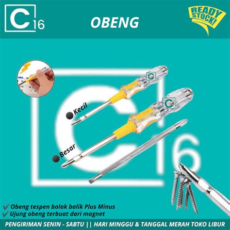 Jual Obeng Tespen Listrik Magnet Bolak Balik Plus Minus Shopee Indonesia