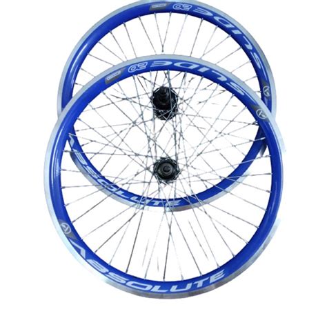 Par Rodas Aro 20 Aero Absolute Aluminio Mtb V Brake Azul Shopee Brasil