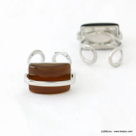 Bague R Glable Oeil De Chat Rectangle Et Barre