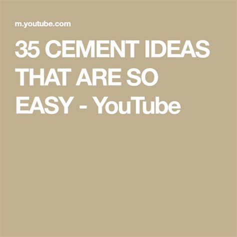 35 Cement Ideas That Are So Easy Youtube Easy Youtube Cement Really Cool Stuff